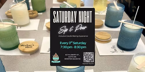 Saturday Night Sip & Scent: Candle Making Experience