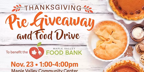 Thanksgiving Pie Giveaway & Community Food Drive