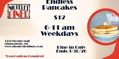 Endless Pancakes at The Nicollet Diner