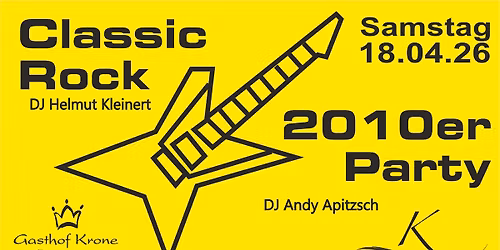 K-Club | Kult Rock im Saal & 2010er Party | Sonder\u00f6ffnung | 2 Areas