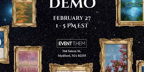 Live Painting Demo: Ad\u00e8le Patnaude @ EventThem Studios