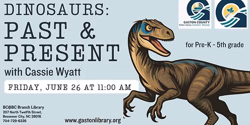 Dinosaurs; Past & Present with Cassie Wyatt at BC@BC