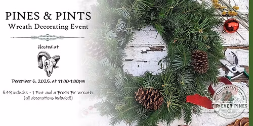 Pines & Pints - Wreath Decorating Event at Horn Pub