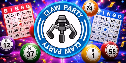 Claw Party Arcade Bingo Round Every Hour! Every Monday!