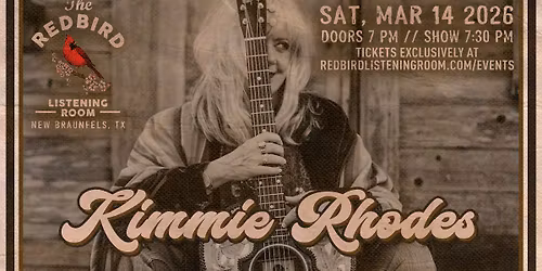 Kimmie Rhodes @ The Redbird - 7:30 pm