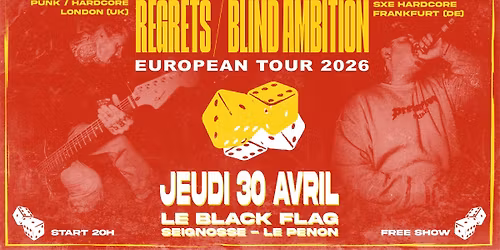 Black Flag HxC Night w\/ Regrets (UK) & Blind Ambition (DE)