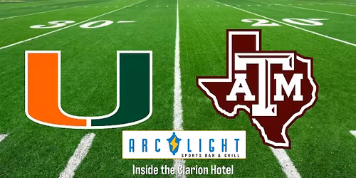 College Football Playoff Round 1 Miami at Texas A&M at the Arc Light