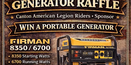 Portable Generator Raffle