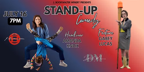 Stand Up Comedy with Amanda Knox @ J.Bookwalter Winery feat. Gabey Lucas
