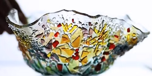 Wild Flower Glass Bowl