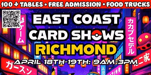 FREE Pok\u00e9mon & Sports Card Show - Richmond, VA - April 18-19, 2026