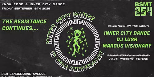 INNER CITY DANCE 15 YEAR ANNIVERSARY