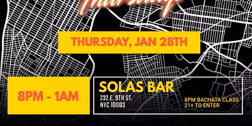 OFFICIAL BACHATA PRE-PARTY | New York SBKZ Congress | Thurs, Jan 28th, 2027