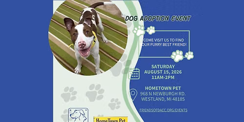 Dog Adoption Event at HomeTown Pet in Westland