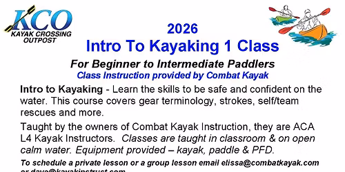 Intro To Kayaking 1 Class