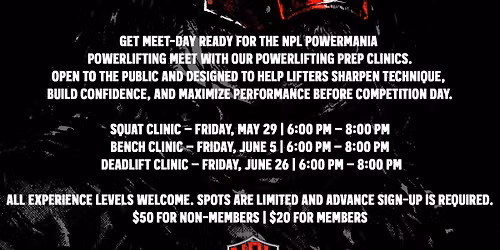 POWERMANIA DEADLIFT PREP CLINIC
