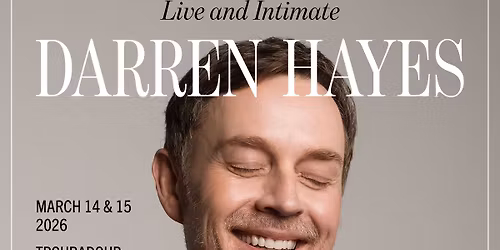 LIVE at the TROUBADOUR MARCH 14, 2026