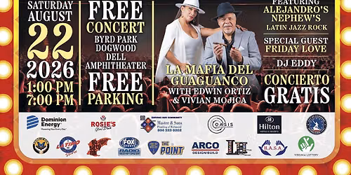 19 Annual Latin Jazz and Salsa Festival - Free Concert, Free Parking, Authentic Latin Food Vendors