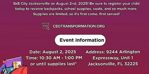 2026 Back-to-School Giveaway and Registration