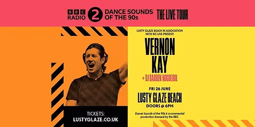 BBC Radio 2 Dance Sounds of the 90s with Vernon Kay | Lusty Glaze Beach