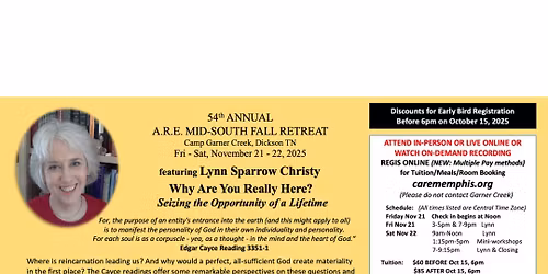54th Annual A.R.E. Mid-South Fall Retreat
