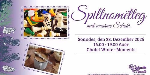 Spillnom\u00ebtteg mat waarme Schoki