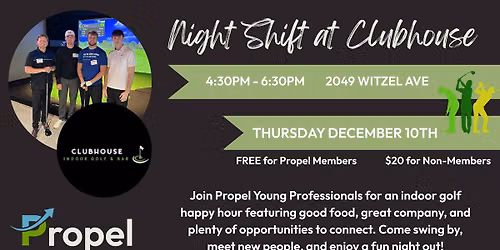 Propel Oshkosh Young Professionals: Night Shift at Clubhouse Indoor Golf