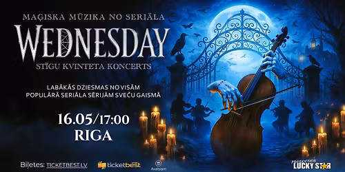 Ma\u0123iska m\u016bzika no seri\u0101la \u201eWednesday\u201d. Lab\u0101k\u0101s dziesmas no popul\u0101r\u0101 seri\u0101la sve\u010du gaism\u0101