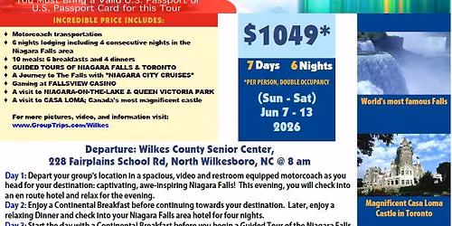 Niagara Falls & Toronto Bus Trip