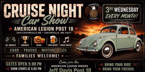 CRUISE NIGHT - American Legion Riders | Jeff Davis Post 18