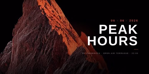 PEAK HOURS - HOUSE EVENT 