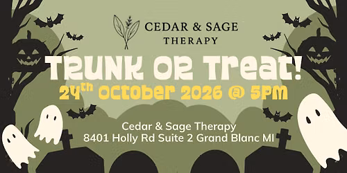 \ud83c\udf83 Cedar & Sage Therapy 2026 Trunk-or-Treat! \ud83d\udc7b