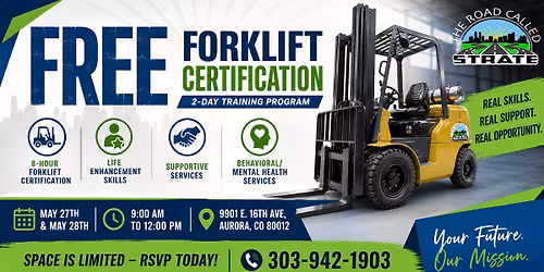 FREE Forklift Certification Training (2-Day Program)