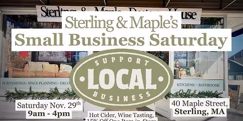 Small Business Saturday at Sterling & Maple!