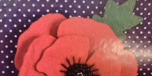 Handmade Poppy Brooch
