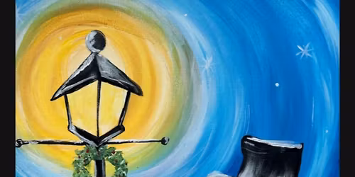 Snowman and Lamp post Paint Class