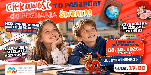 Spotkanie dla Rodzic\u00f3w kandydat\u00f3w do szko\u0142y podstawowej Monnet International School