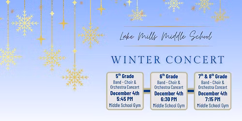 Lake Mills Middle School Winter Concerts