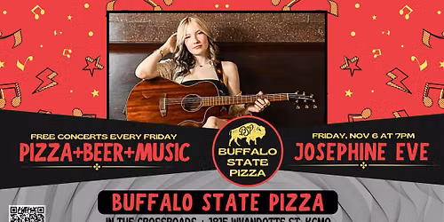 Josephine Eve at Buffalo State Pizza on Friday, Nov 6 at 7PM