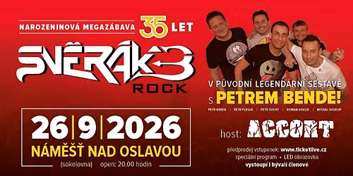 V\u00ddRO\u010c\u00cd 35. LET SV\u011aR\u00c1K 3 + Petr Bende \/\/ N\u00e1m\u011b\u0161\u0165 n.O. \/\/ 26.9.2026