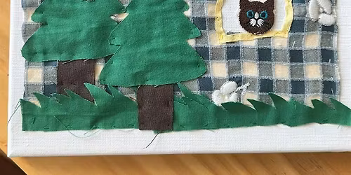 Textile Collage Workshop in Glasgow | Upcycle Fabric into Art