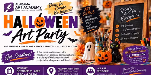 Halloween Art Party: Benefiting UAB Blazer Kitchen
