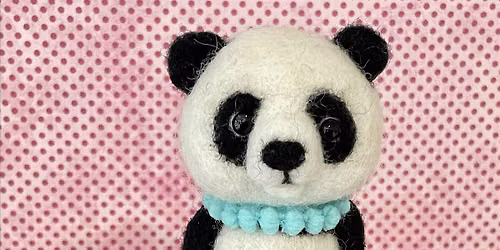 Needle Felting - Patric the Panda: Star of the Big Top, Swan Island Dahlias