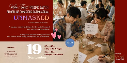 MALES SOLD OUT [20s-30s] An Offline Conscious Dating Social