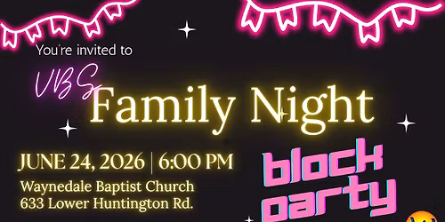 VBS Family Night Block Party