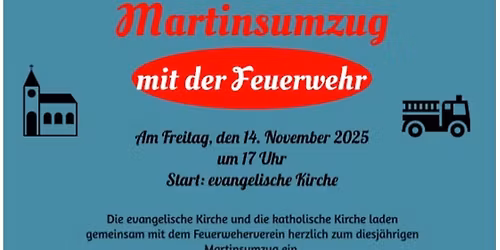 Laternenumzug in Buttst\u00e4dt mit der Feuerwehr