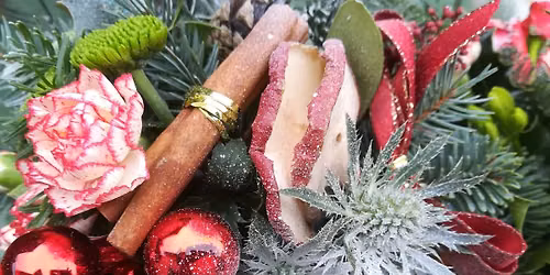 Christmas Table Arrangement with Canap\u00e9s 