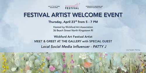 Festival Artist Welcome Event