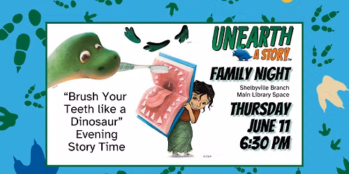 Family Night!-Brush Your Teeth Like a Dinosaur Evening Story Time