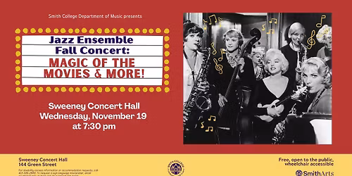 Jazz Ensemble Fall Concert: Magic of the Movies & More!
